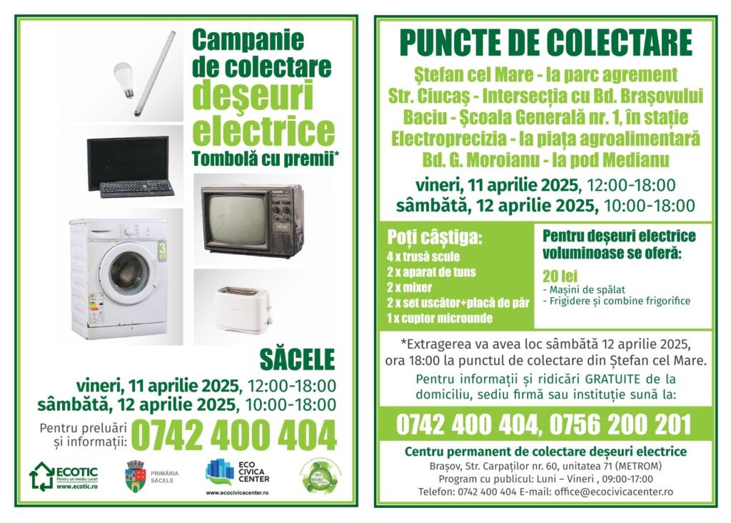 Campanie de colectare deșeuri electrice în Săcele