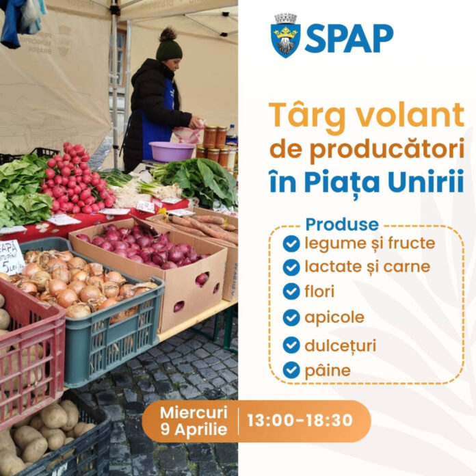 Astăzi, târg volant de producători în Piața Unirii