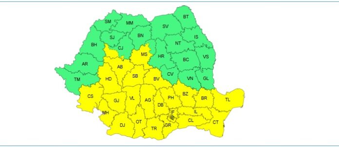 Cod galben de vijelii în  weekend