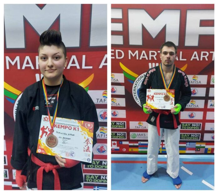 Kempo K1: Diana Porumbu și Mihai Gavrilă, de la Club Sportiv Brașov, medaliați la Campionatul Național
