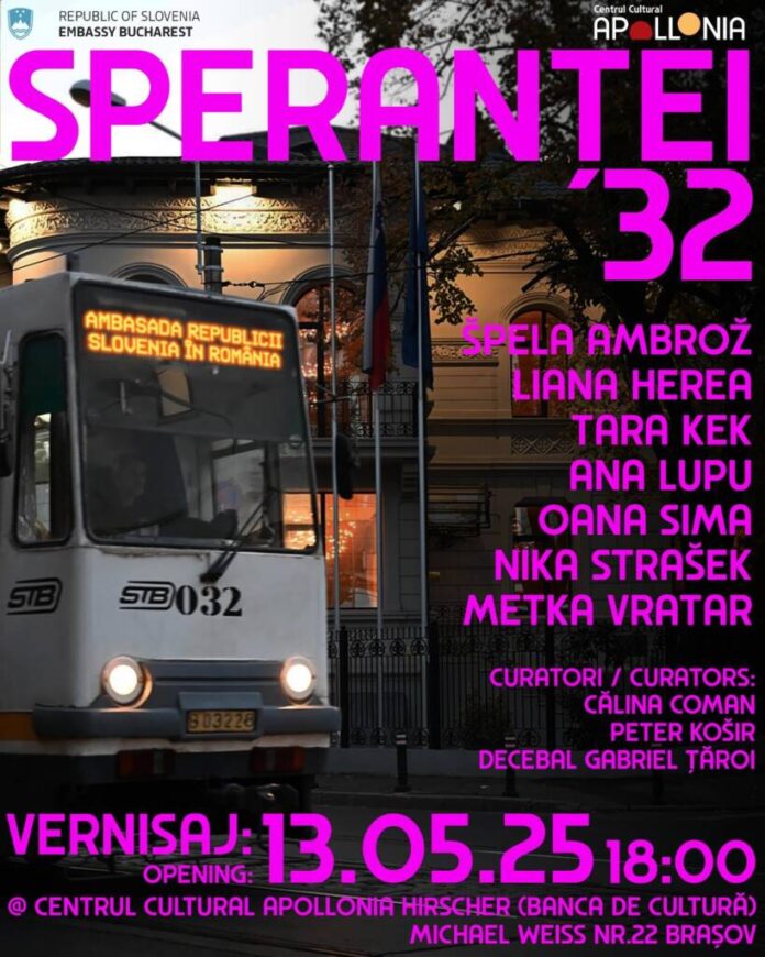 „Speranței, 32”, expoziție dedicată promovării artei tinere din Republica Slovenia și România, la Banca de Cultură Apollonia