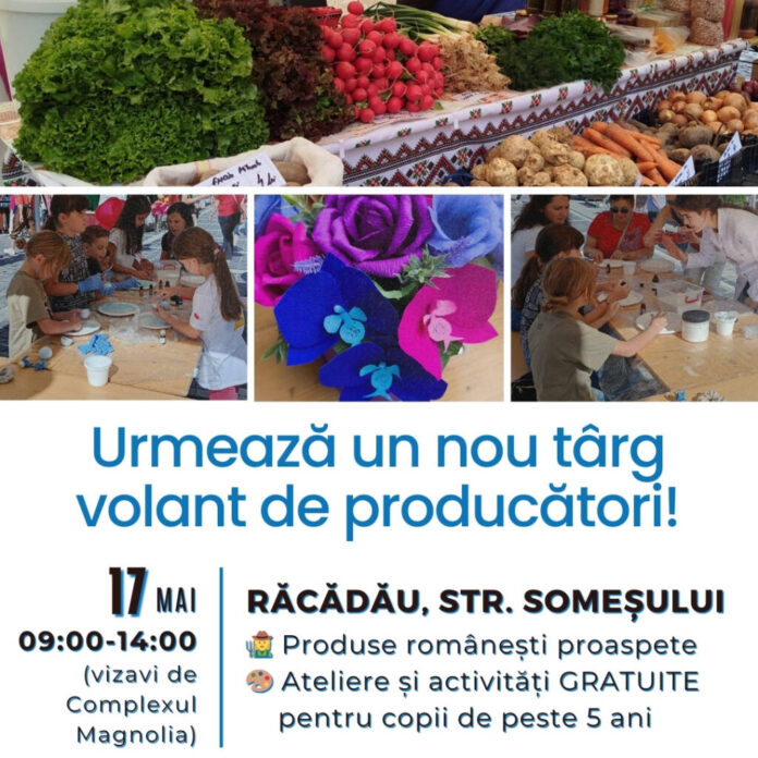 Târg volant de producători, sâmbătă, în cartierul Răcădău