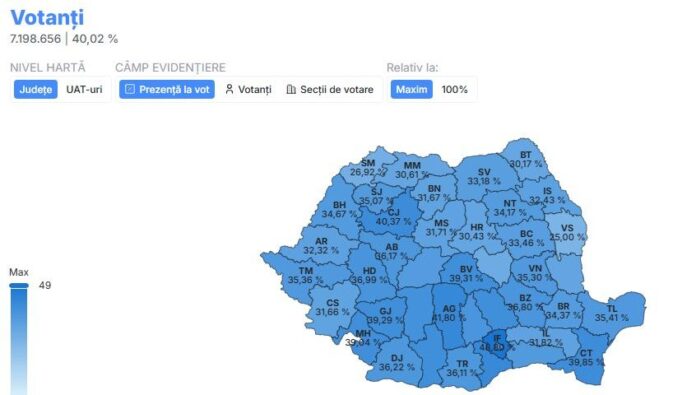 S-a atins pragul de 40%, prezență la vot