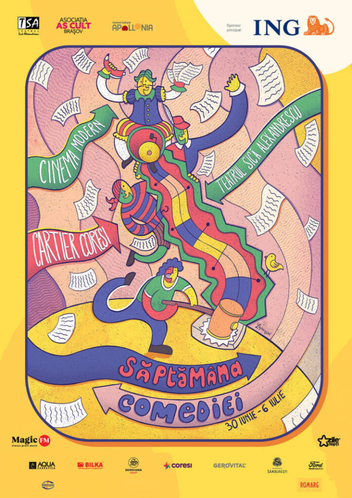 Festivalul Săptămâna Comediei, între 30 iunie și 6 iulie, la Teatrul „Sică Alexandrescu”, Centrul Cultural Apollonia Modern și Cartierul Coresi
