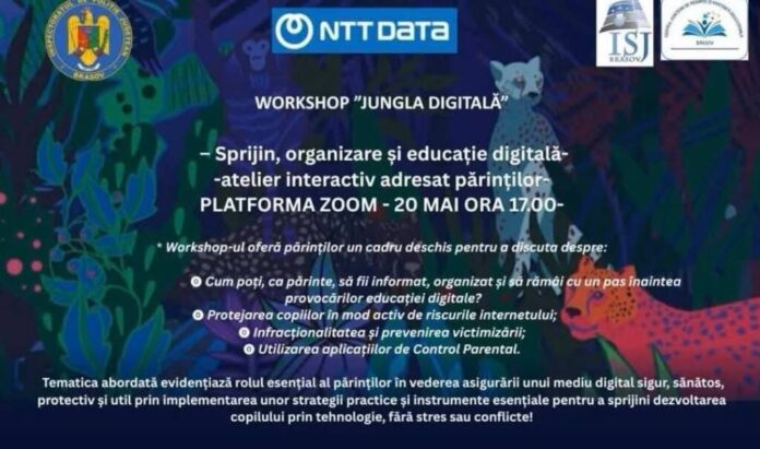 ”Jungla Digitală”, ateliere de sprijin adresate părinților elevilor din unitățile de învățământ preuniversitar din județul Brașov