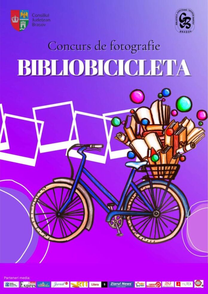 Concursul de fotografii BiblioBicicleta 2025, un concurs cu premii organizat de Biblioteca Judeţeană „George Bariţiu” Braşov, în perioada 12 mai – 7 iulie