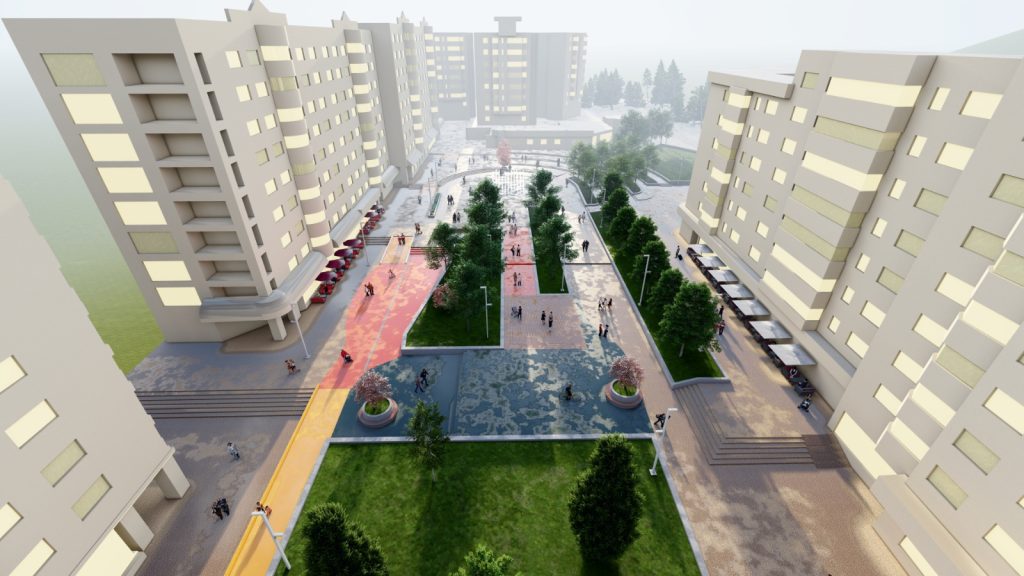 Pietonalul din Valea Cetății, parc: Vor fi plantați încă 68 de arbori, iar zona verde va fi extinsă cu încă 6.000 de m.p.