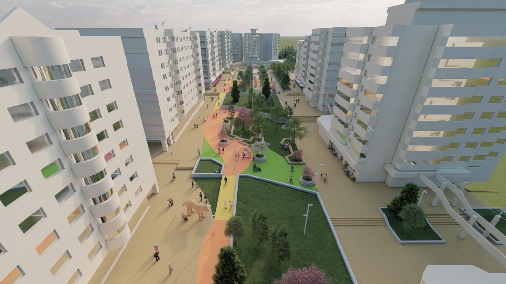 Pietonalul din Valea Cetății, parc: Vor fi plantați încă 68 de arbori, iar zona verde va fi extinsă cu încă 6.000 de m.p.