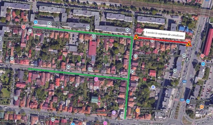 Trafic restricționat pe str. Codrul Cosminului din cauza unor lucrări