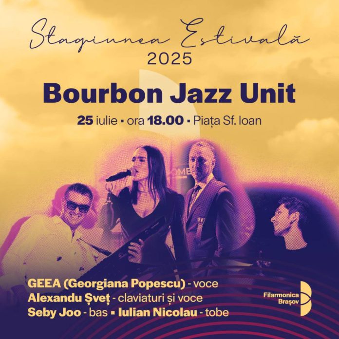 Stagiunea estivală a Filarmonicii Brașov: Bourbon Jazz Unit, în Piața Sf. Ioan