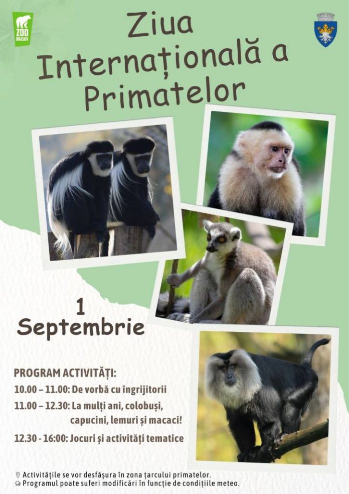 La mulți ani, colobuși, capucini, lemuri și macaci! Ziua Internațională a Primatelor, sărbătorită la Grădina Zoologică Brașov