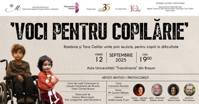 Voci care cântă pentru copilărie: România și Țara Galilor unite prin muzică, pentru copiii în dificultate