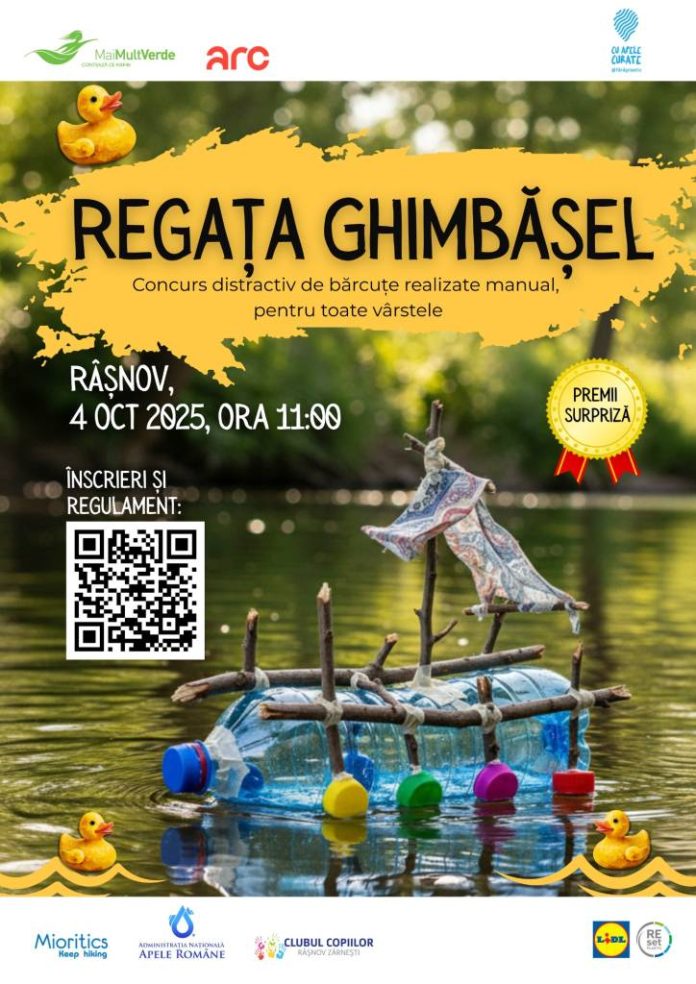 Regața Ghimbășel, concurs de bărcuțe fabricate manual, la Râșnov
