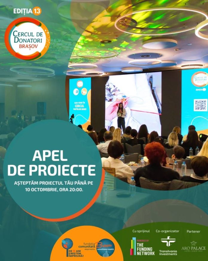 Fundația Comunitară Brașov anunță deschiderea apelului de proiecte pentru Cercul de Donatori Brașov