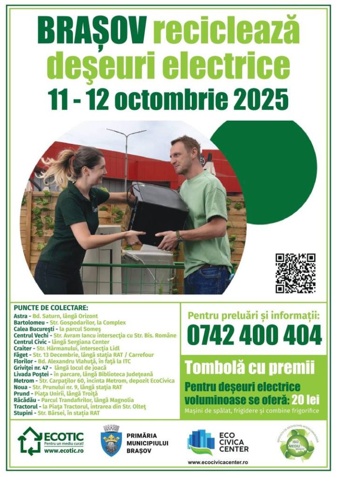Sâmbătă și duminică, Brașov reciclează deșeuri electrice