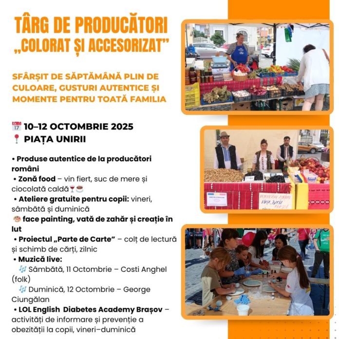 Târg de producători „Colorat și accesorizat”, în Piața Unirii