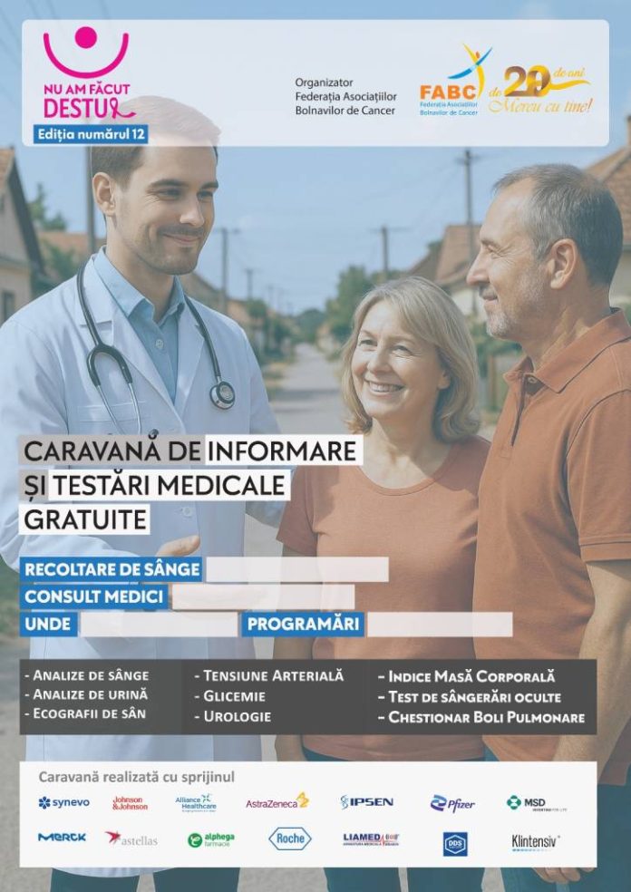 Caravana “Nu am făcut destul”, pentru depistarea bolilor oncologice: Testări medicale gratuite în comunele Șoarș și Dumbrăvița