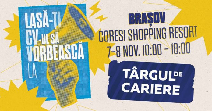 Oportunități profesionale, angajatori din diverse industrii, activități interactive, premii: Târgul de Cariere, la Coresi Shopping Resort