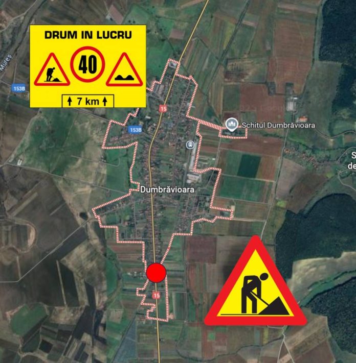 Trafic închis pe un sens: Reparații pe pasajul de peste calea ferată de pe DN15, în Dumbrăvioara