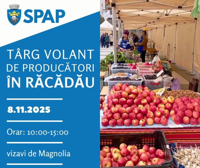 Târg volant de producători, sâmbătă, în cartierul Răcădău