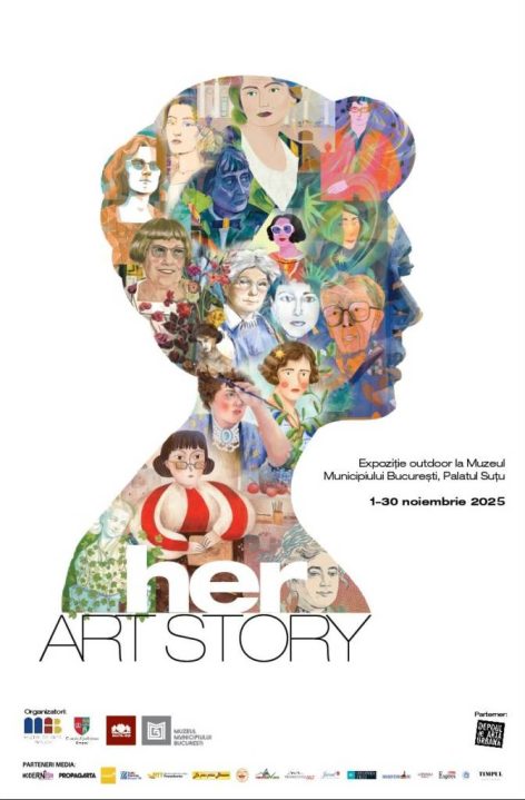 Her Art Story, expoziție a Muzeului de Artă Brașov, poate fi admirată în aer liber la Palatul Suțu