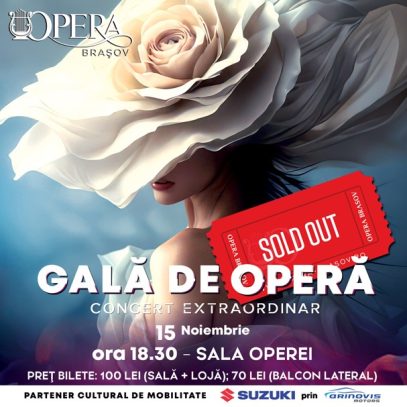 Gală de Operă, sâmbătă, la Opera Brașov
