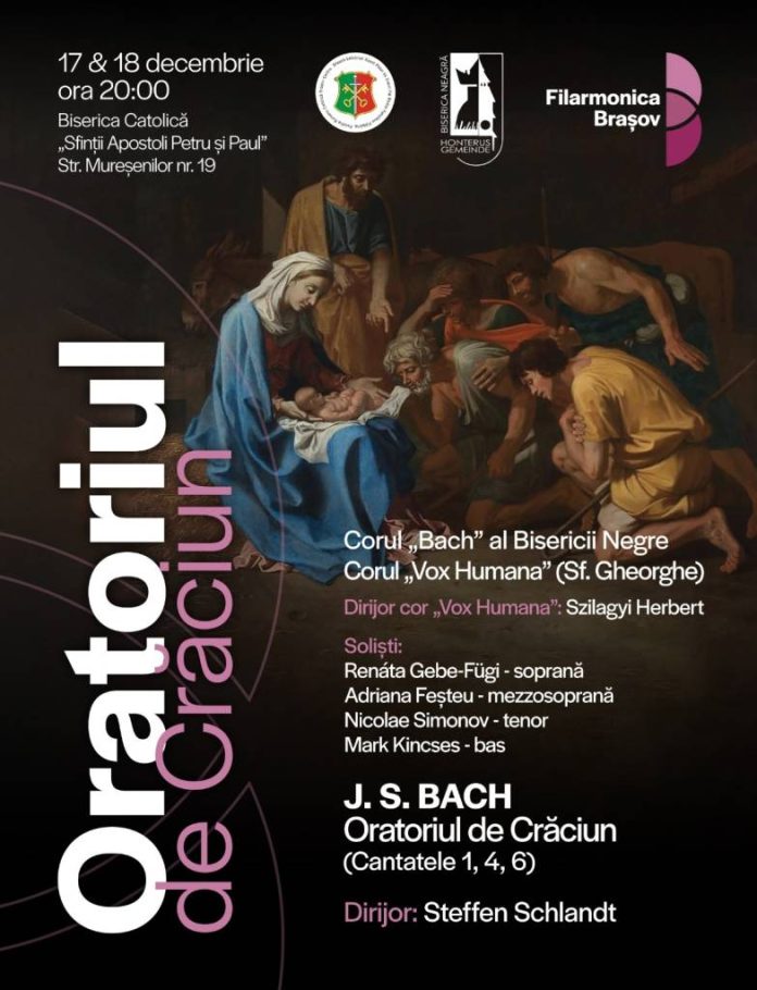 Două concerte tematice de Crăciun, la Biserica Romano-Catolică „Sfinții Apostoli Petru și Paul”