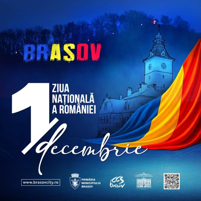 1 Decembrie, Ziua Națională a României, la Brașov: Ceremonial militar și religios, spectacol folcloric, show de lasere
