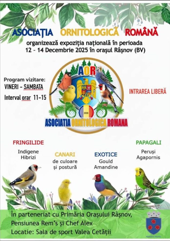 Expoziție Națională de Păsări Exotice, la Râșnov