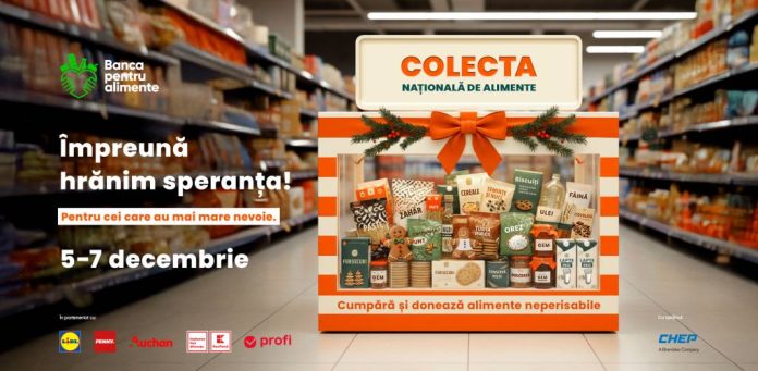 (P) „Împreună hrănim speranța de Crăciun!”: a XIII-a ediție a Colectei Naționale de Alimente, organizată de Federația Băncilor pentru Alimente, revine între 5–7 decembrie în peste 1.000 de magazine din toată țara