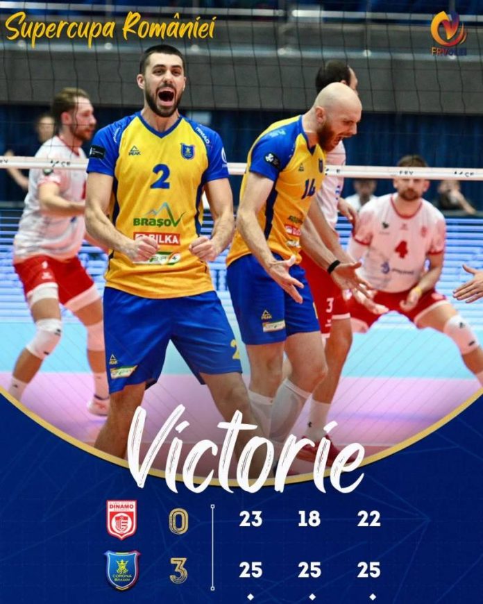 Corona Brașov a câștigat Supercupa la volei. Reacții Ștefan Lupu și Mircea Peța