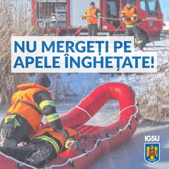 Salvatorii brașoveni avertizează: NU mergeți pe apele înghețate!