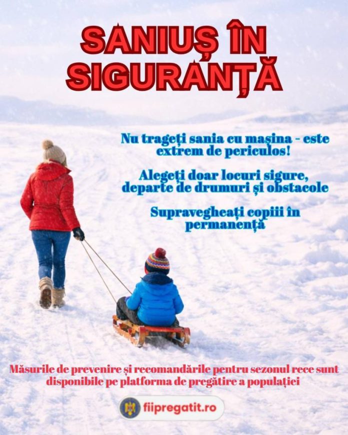 Sania trebuie folosită în mod responsabil, avertizează Departamentul pentru Situații de Urgență