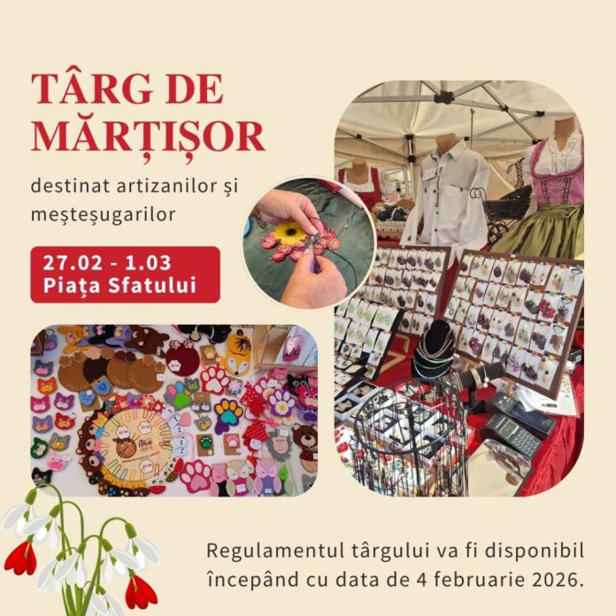 Târg de Mărțișor, în Piața Sfatului