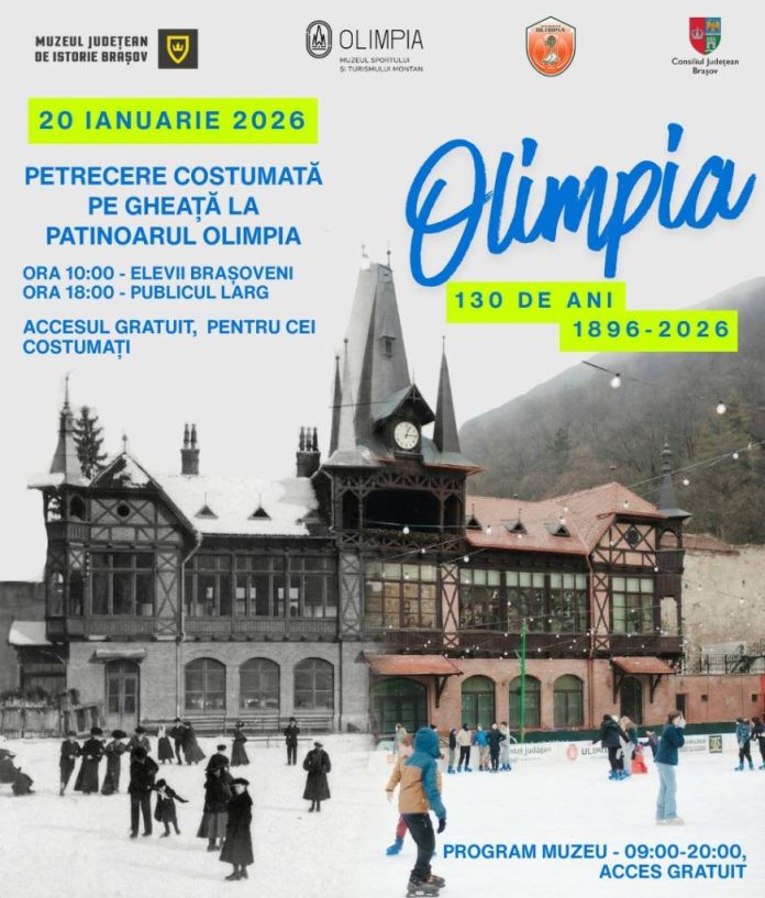 130 de ani de Olimpia, petrecere costumată pe patinoar