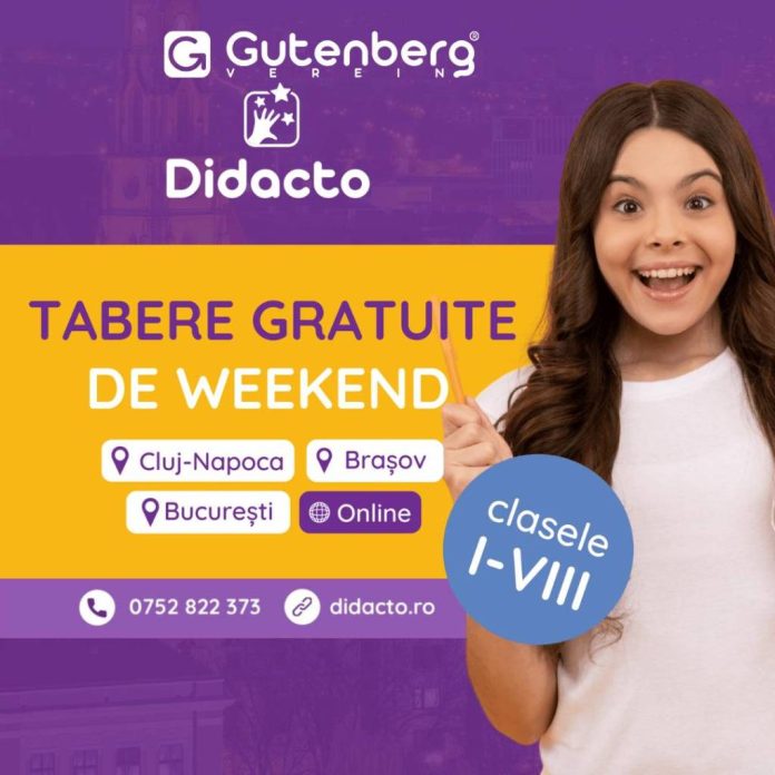 Tabere gratuite de weekend, în limbi străine, dedicate elevilor din clasele I–VIII