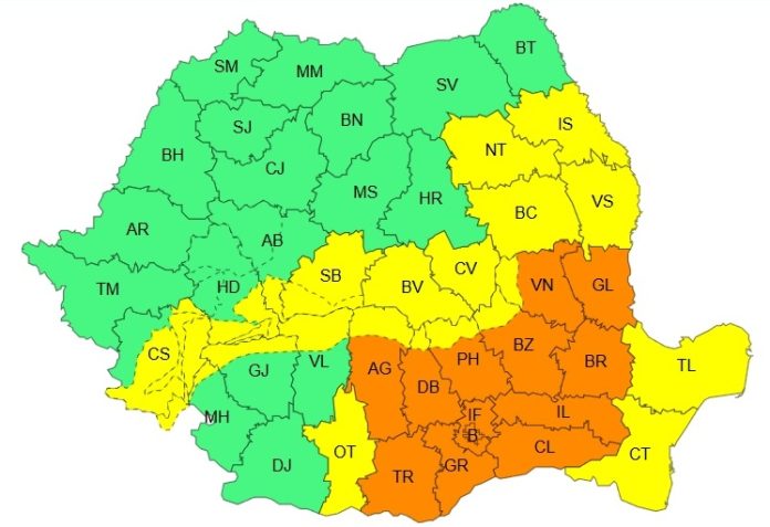 Ninsori, viscol și strat de zăpadă, în mai multe regiuni