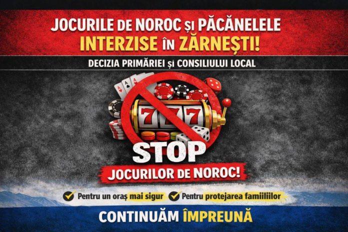 Jocurile de noroc, păcănelele, interzise la Zărnești