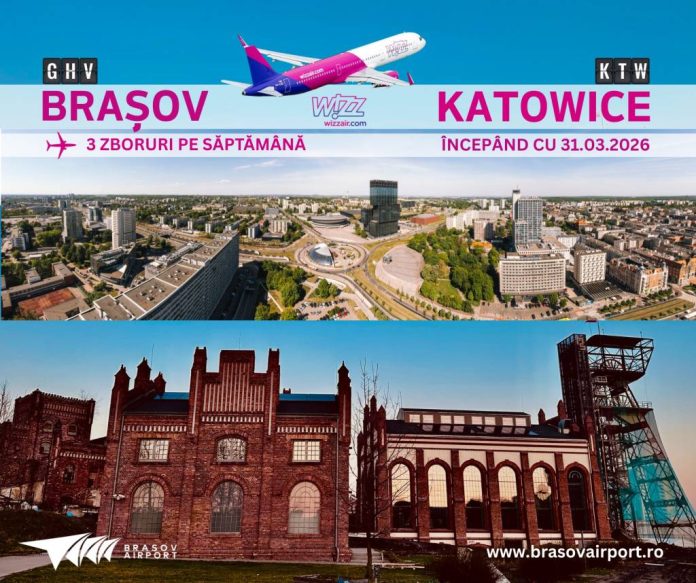 Brașovul va avea zboruri directe spre Katowice, Polonia