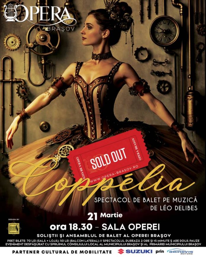 Spectacolul de balet „Coppélia”, pe scena Operei Brașov