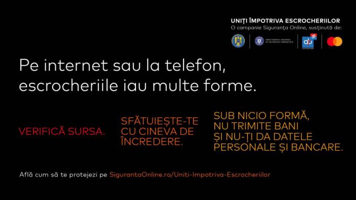 „Uniți împotriva escrocheriilor”, campanie națională pentru combaterea fraudelor prin telefon, SMS sau online