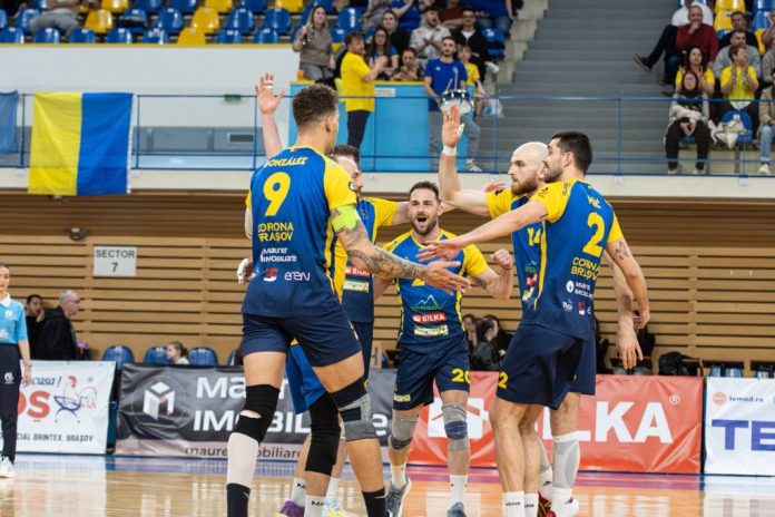 Volei masculin: Corona Brașov duce sfertul cu Dinamo în meci decisiv