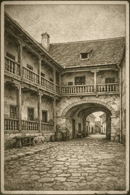 Martor tăcut al unei epoci pierdute: Hanul „La Vulturul de Aur” – memoria ascunsă a Brașovului vechi