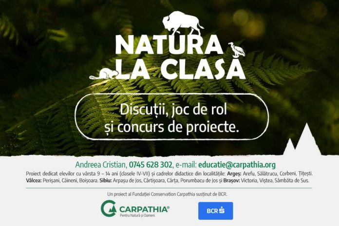 Caravana „Natura la clasă” ajunge la peste 1.000 de elevi din jurul Munților Făgăraș