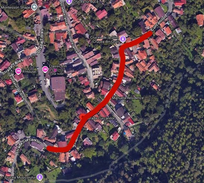 UPDATE. Lucrările de pe strada Curcanilor din Brașov, suspendate temporar din cauza vremii