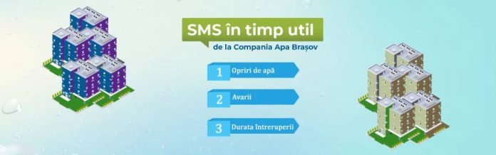 Brașovenii pot primi notificări prin SMS atunci când se oprește apa