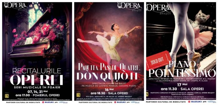 Recital vocal, spectacol de balet și reprezentație a copiilor de la Studioul de Balet, la Opera Brașov