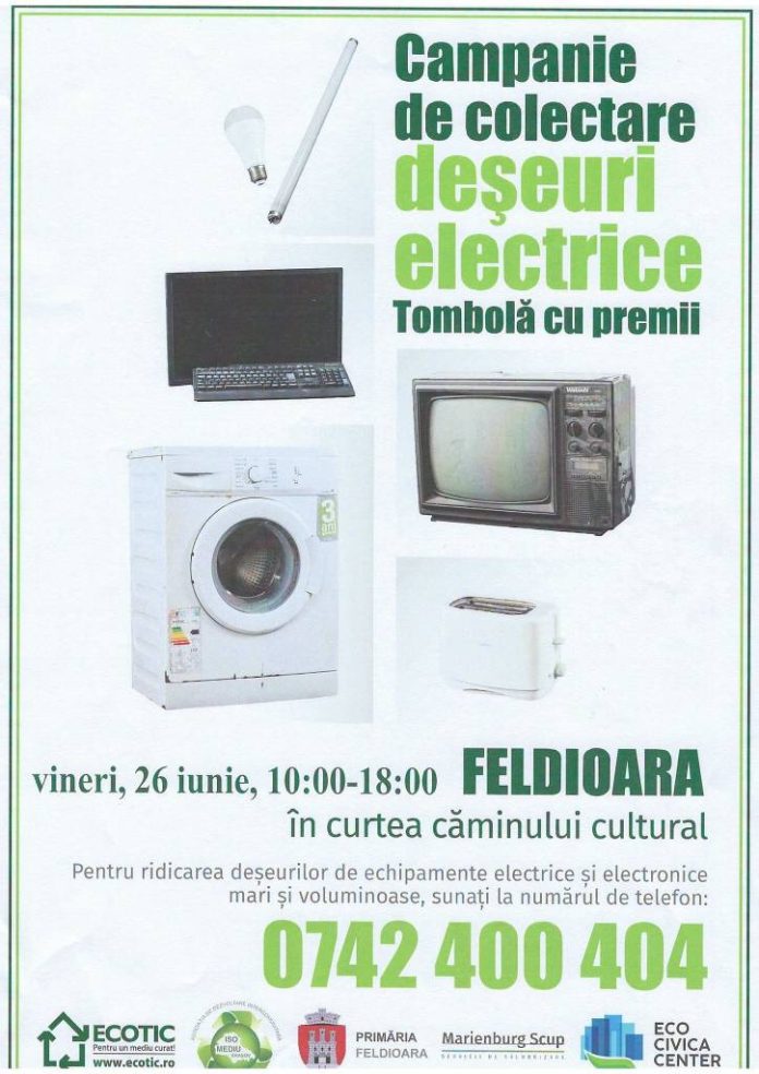 Campanie de colectare a deșeurilor electrice și electronice la Feldioara