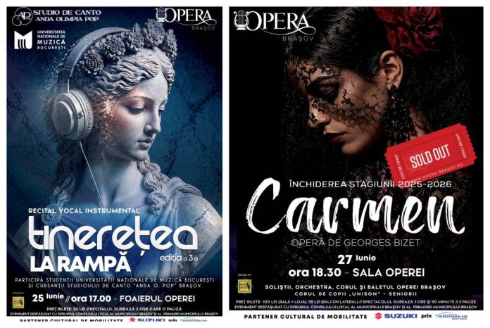 Opera Brașov încheie stagiunea cu „Carmen” și invită publicul la recitalul „Tinerețea la rampă”
