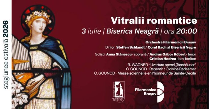 Concert estival „Vitralii romantice”, în Biserica Neagră, pe 3 iulie
